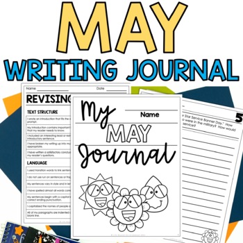 Preview of May Writing Journal | Spring Writing Prompts | Monthly Writing Prompts