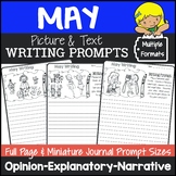 May Writing Picture Prompts | May Journal Prompts with Pictures
