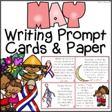 May Writing Prompt Task Cards & Writing Paper