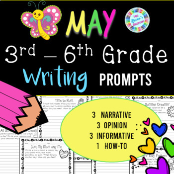 Preview of May Writing Prompts - 3rd grade, 4th grade, 5th grade, 6th grade
