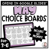 May Writing Prompts | Digital Writing Choice Boards