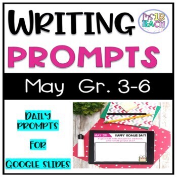 May Writing Prompts Grades 3-6 --- Google Slides by Ms 1B Teach | TpT