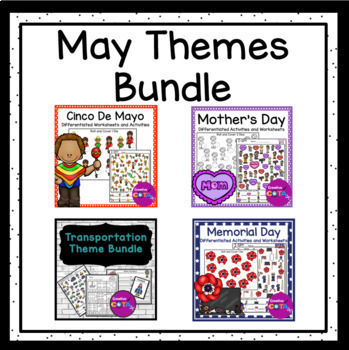 Preview of Occupational Therapy May Literacy Math & Writing Worksheets & Activities Bundle