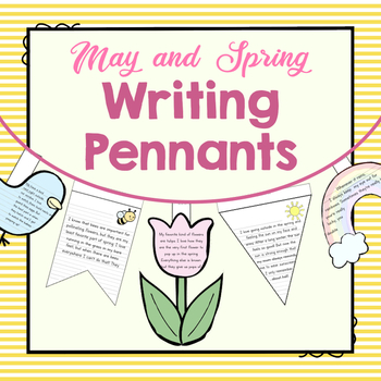 Preview of May and Spring Writing Pennant Banners | Seasonal Writing Pennant Banners