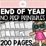 May in All Grades End of Year Summer Worksheet Bundle + Cl