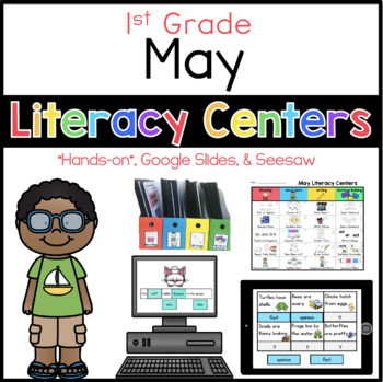 Preview of May Literacy Centers: 1st Grade