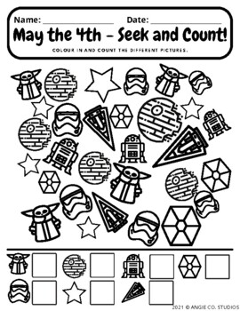 Preview of May the 4th Activity Worksheet for Young Jedi's Star Wars