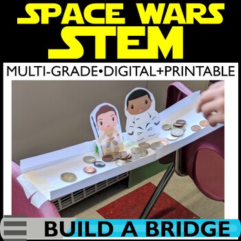 Preview of May the 4th Be With You STEM Challenge Build a Bridge STEAM Activity May Fourth