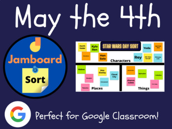 Preview of May the Fourth Be With You Jamboard Sorting Activity (Star Wars Day)