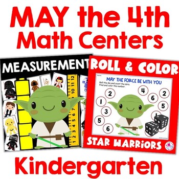 Preview of Star Wars Day Math | May the Fourth Be With You | Kindergarten Games Activities 