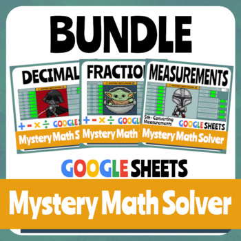 Preview of May the Fourth - Decimals, Fractions, Measurements - Pixel Art - Bundle