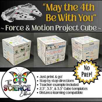 Preview of May the Fourth ~ Force & Motion ~ 3D Research Project Cube