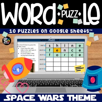 Preview of May the Fourth Space Critical Thinking Activities 10 Word Puzzles Google Sheets