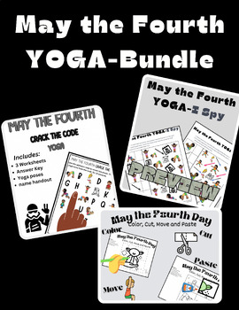 Preview of May the Fourth Yoga, Bundle, OT, PT, movement, fine and gross motor