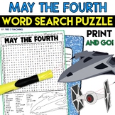 May the Fourth be With You Word Search Puzzle May the 4th 