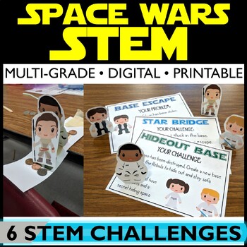 Preview of May the Fourth be with you 6 STEM Challenges STEAM Activities Space Wars May 4th
