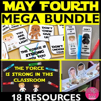 Preview of May the fourth be with you Activities Classroom Decor Star Wars 4th STEM Bundle