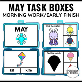 May Task Boxes for Morning Work Early Finishers Spring Fin