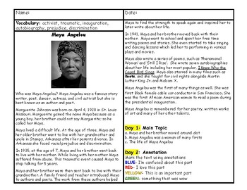 Preview of Maya Angelou