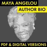 Maya Angelou Author Study Worksheet, Angelou Biography, PD