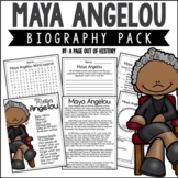 Maya Angelou Biography Unit Pack Research Project Black History