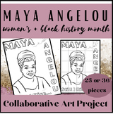 Maya Angelou Collaborative Mural Poster Art | Black + Wome