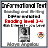 Maya Angelou Differentiated Standards-Based & Reading Comp