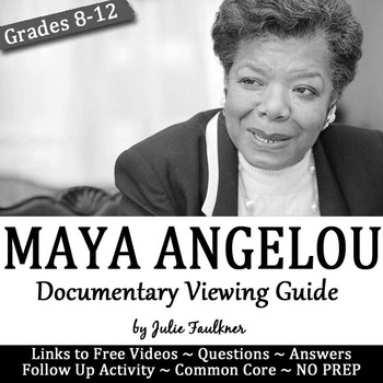 Preview of Maya Angelou Documentary Still I Rise Viewing Questions