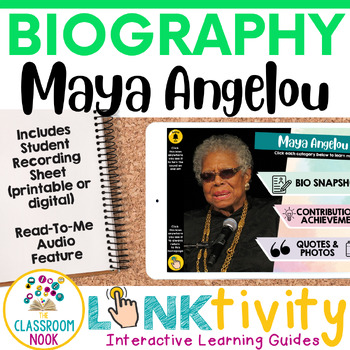 Maya Angelou LINKtivity® (Digital Biography Activity) by The Classroom Nook