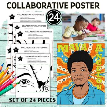 Preview of Maya Angelou collaboration poster Mural project Black - Women’s History Month