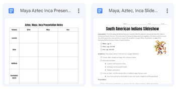 Preview of Maya, Aztec, Inca Slideshow Research Project