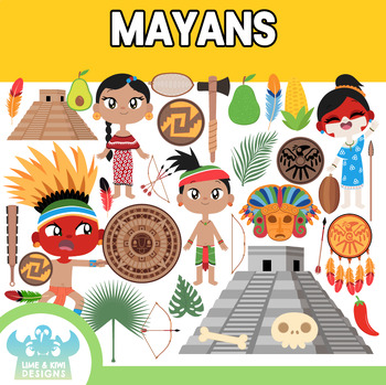 Preview of Maya/Mayan Civilization Clipart (Lime and Kiwi Designs)