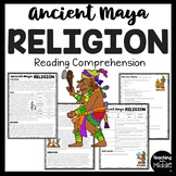 Maya Religion Informational Text Reading Comprehension Wor