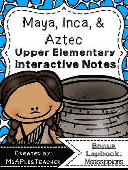 Preview of Maya, Inca & Aztec Interactive Notebook Pages