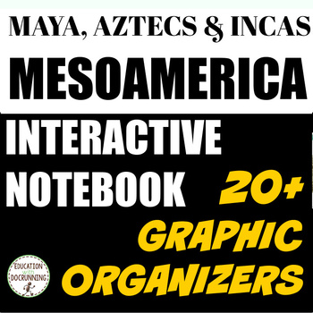 Preview of Maya Inca Aztecs Interactive Notebook Graphic organizers