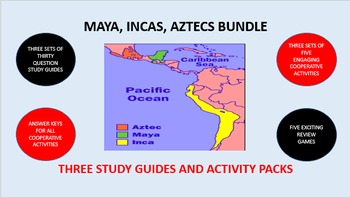 Preview of Maya, Incas, Aztecs Bundle: Study Guides and Activity Packs