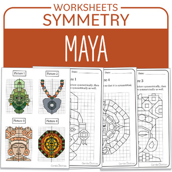 Preview of Maya Math Activity Maya Symmetry Pre-Colombian History Hispanic Heritage Month