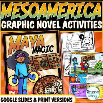 Preview of Maya Mesoamerica Project Graphic Novel Comic Strip Activities Google Slides