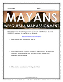 Mayan - Webquest and Map Assignment with Key (History.com)