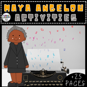 Preview of Maya angelou Activities, Biography For Poetry Month, Coloring Pages,Timeline