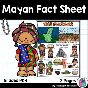 Preview of Mayan Fact Sheet for Early Readers