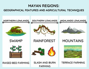 Preview of Mayan Geographical Regions and Agricultural Techniques at a glance