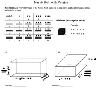 Preview of Mayan Math & Finding Volume