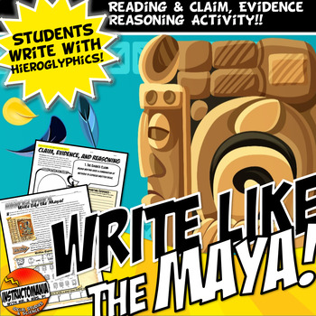 Preview of Write Like the Maya! A Mayan Hieroglyphics Activity Reading and Lesson