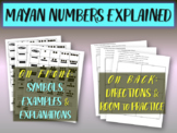 Mayan Numbers explained - easy, handy, helpful 1-page handout