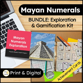 Preview of Mayan Numeral System Math Exploration for Gifted GATE & Gamification Kit Bundle