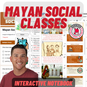 Preview of Mayan Social Classes - Americas Unit - Presentation, Notes, Quiz, Time Warp Trio