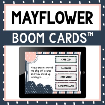 Preview of Mayflower BOOM Cards™ - Digital Task Cards