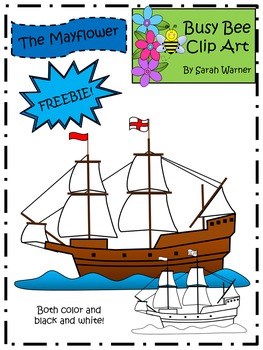 Preview of Mayflower Clip Art FREEBIE! {By Busy Bee Clip Art}