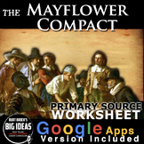 Mayflower Compact Worksheet (Primary Source) + Distance Le